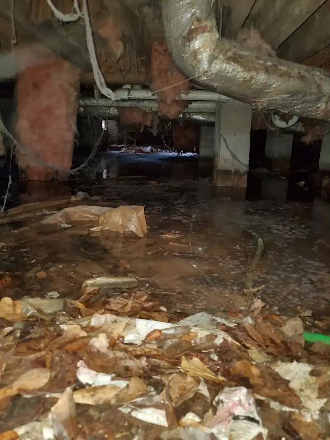 Crawl space flood assessment for Commercial Water Damage Restoration in Medford